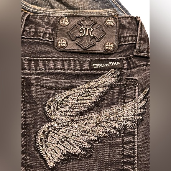 Miss Me Angel Wings black color size 30" - Picture 10 of 13